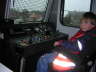 Mein Sohn Marcel auf dem F�hrerstand eines MTW